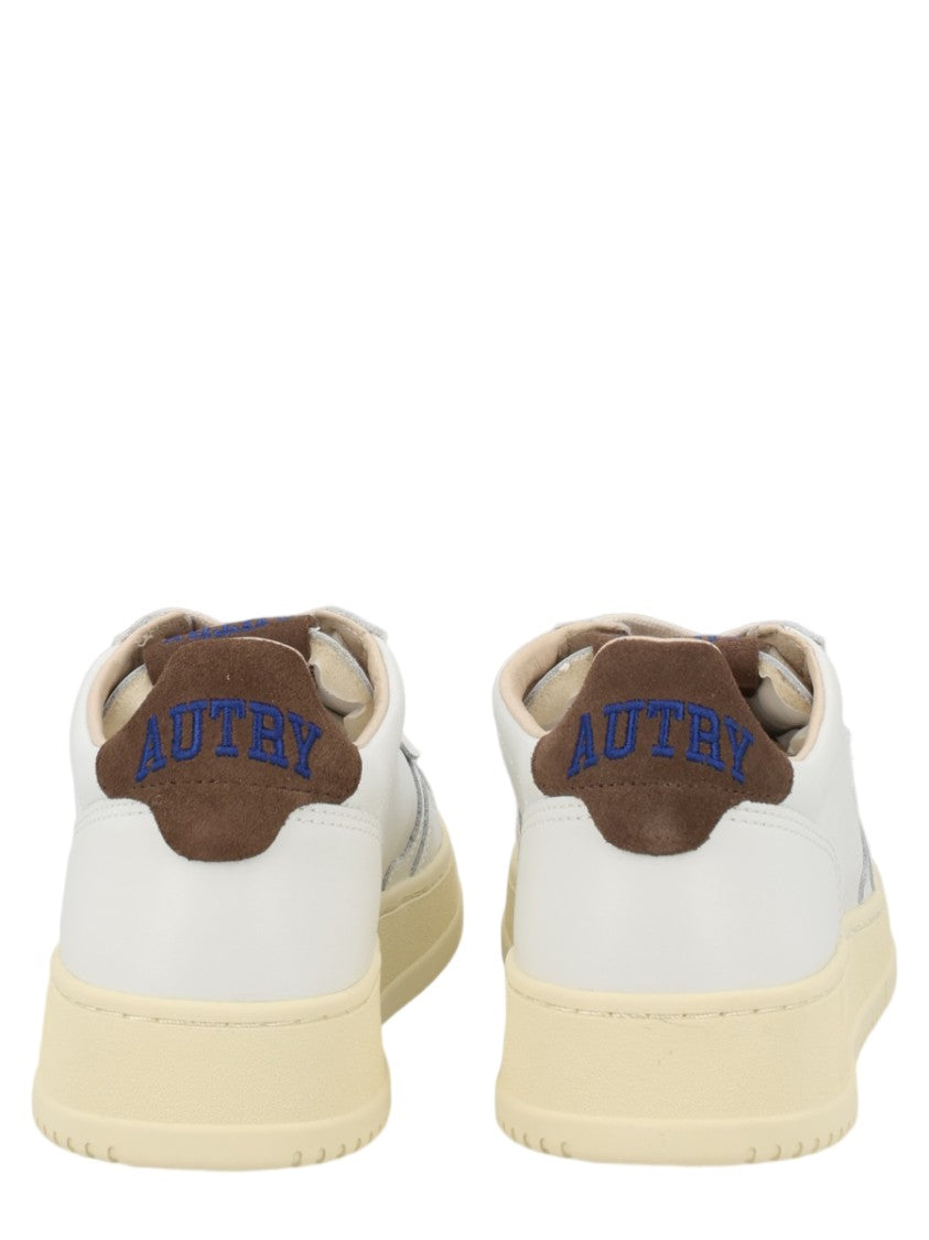 Autry Medalist Low Leather Suede Accents Sneakers