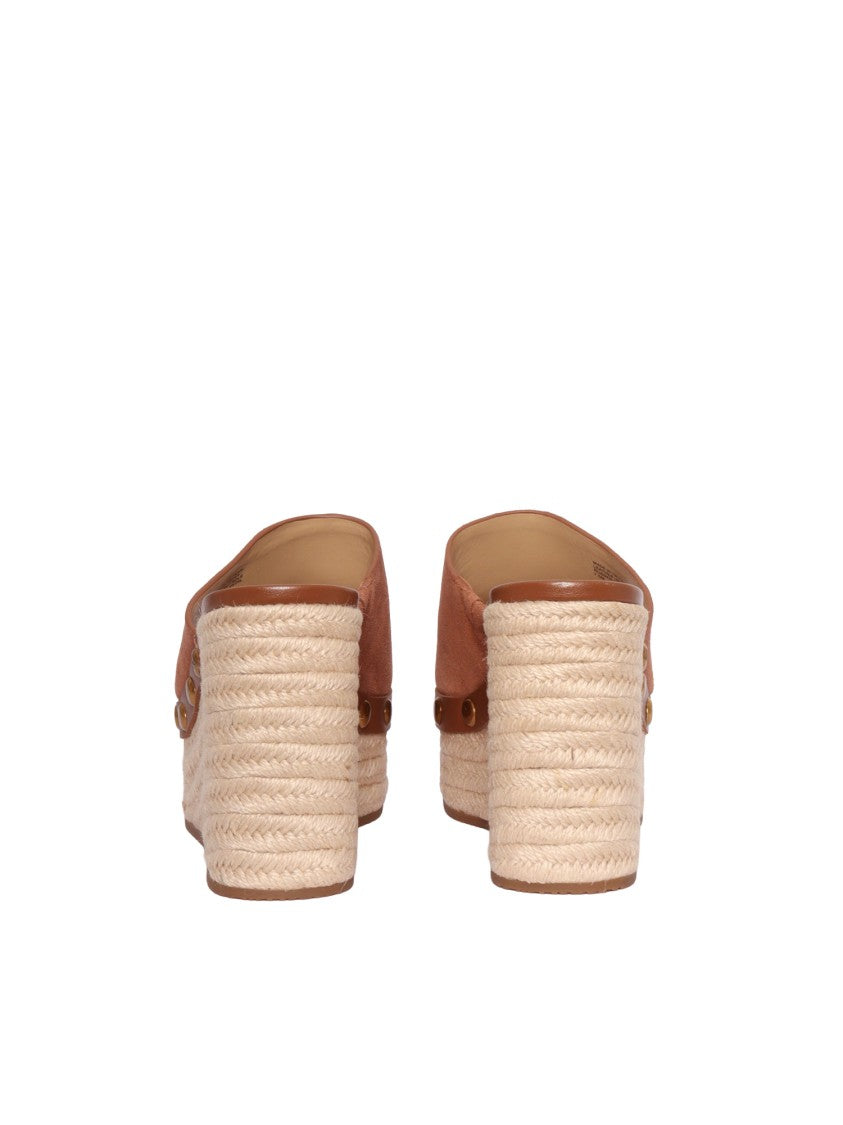 Michael Kors Mayes Textured Platform Wedge Sandals