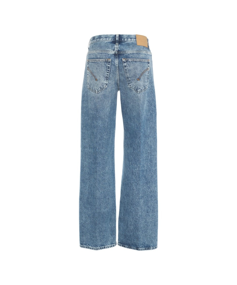 Dondup Straight Leg Jeans With Classic Five-Pocket Design