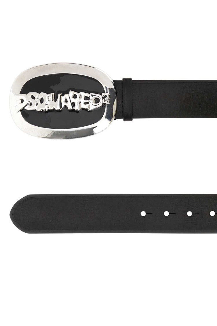 Dsquared2 Black Leather Belt