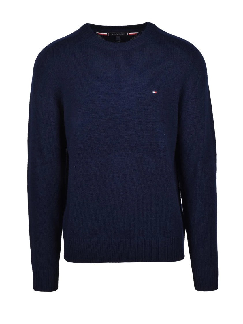Tommy Hilfiger Blue Crewneck Cotton Pullover
