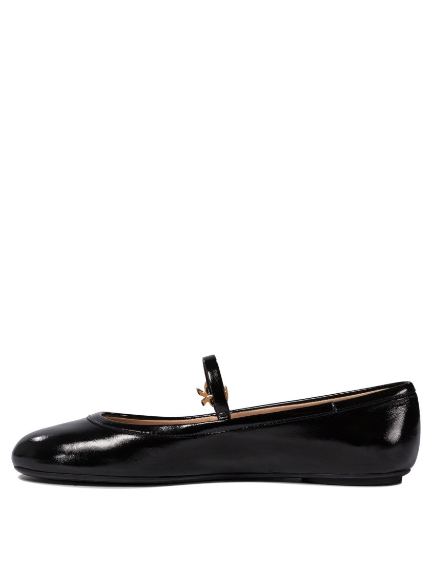 Gianvito Rossi Black Leather Ballerinas