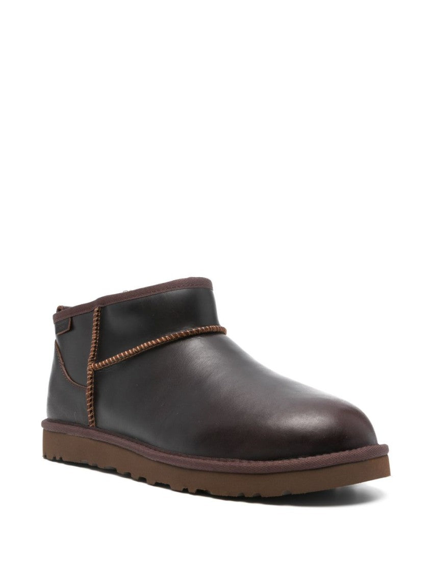 Ugg Chestnut Brown Calf Leather Ankle Boots