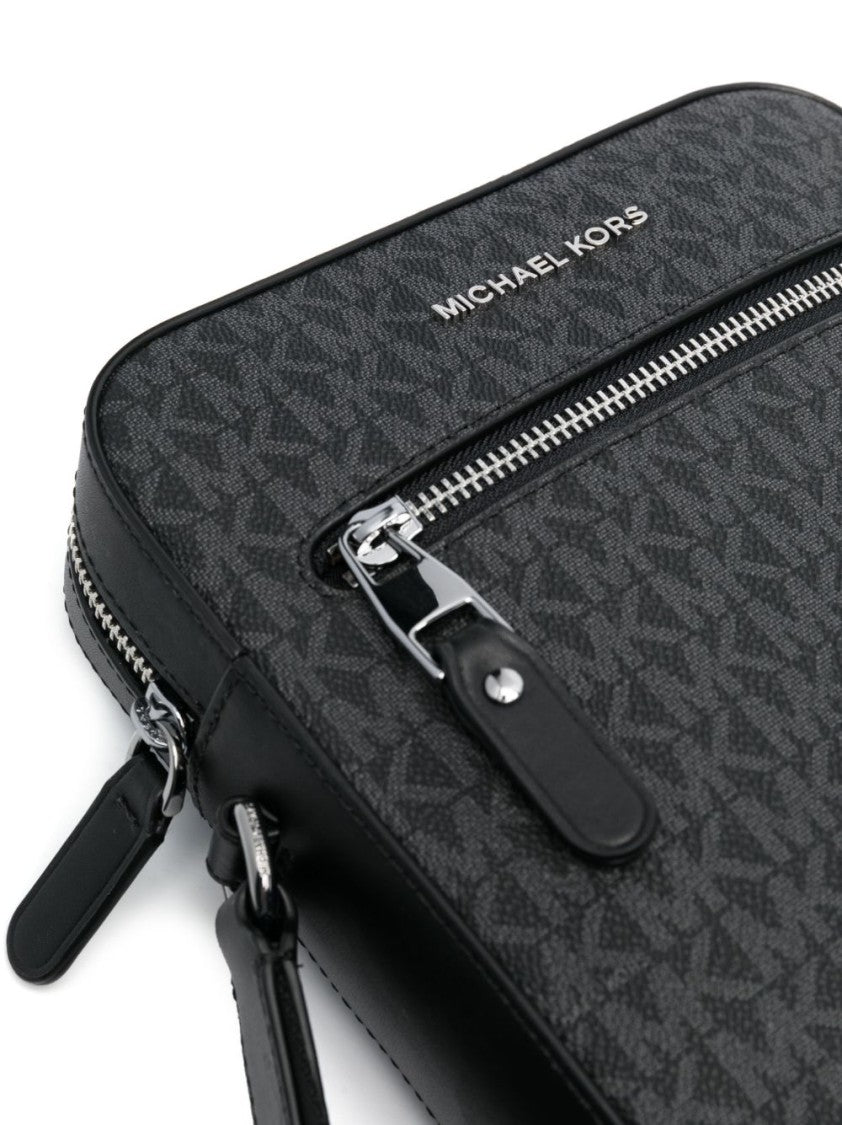 Michael Kors Varick Monogram Compact Crossbody Bag