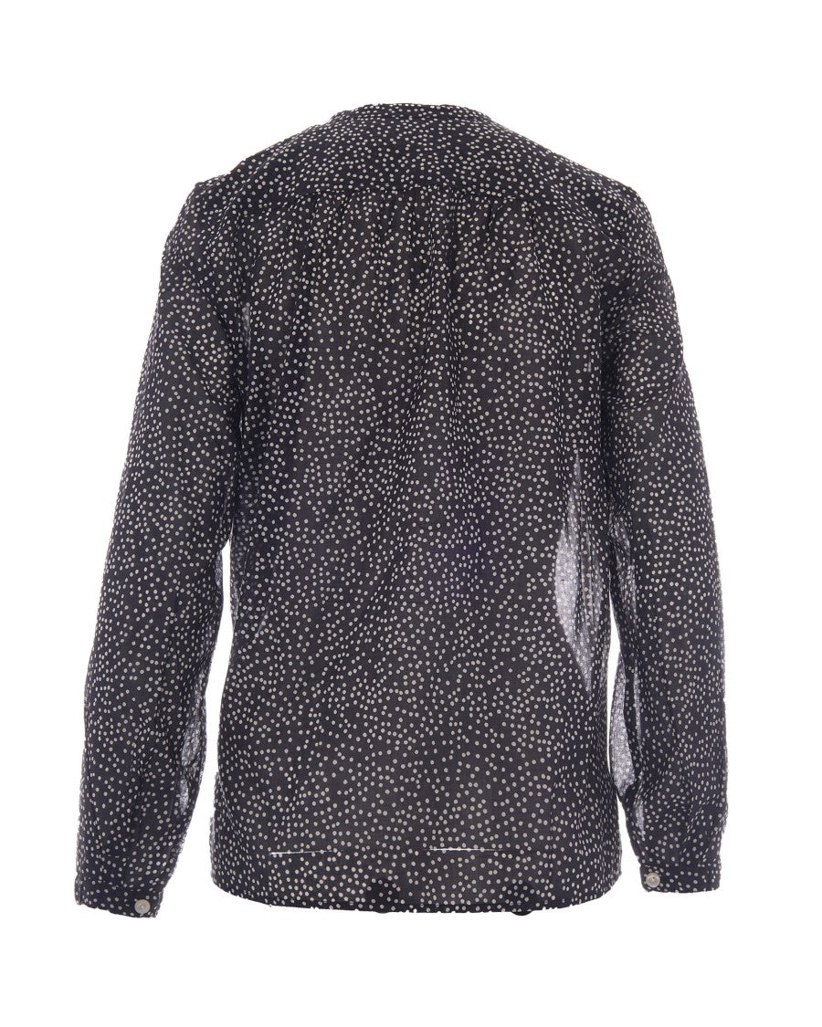 Isabel Marant Étoile Floral Voile Blouse With Serafino Neckline And Buttoned Cuffs