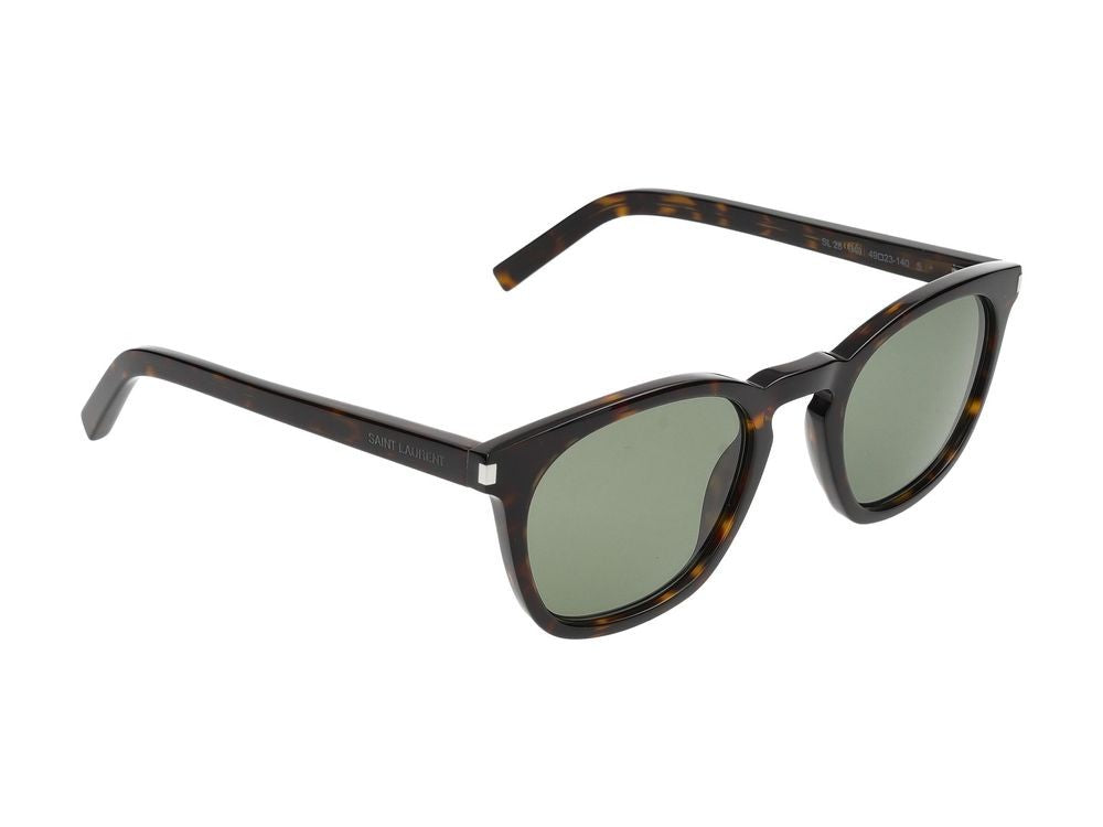 Saint Laurent Havana Green Tinted Lenses Sunglasses