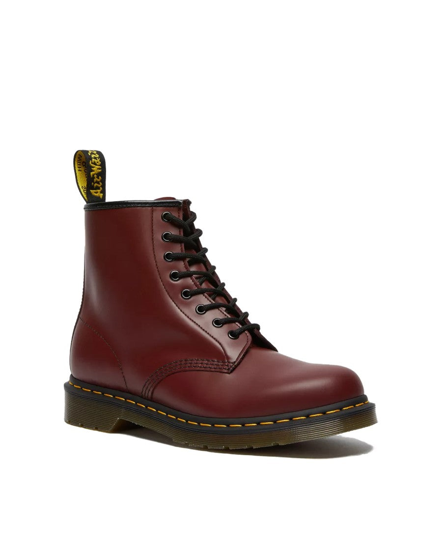 Dr. Martens Lace-Up Combat Boots 1460 Red Smooth