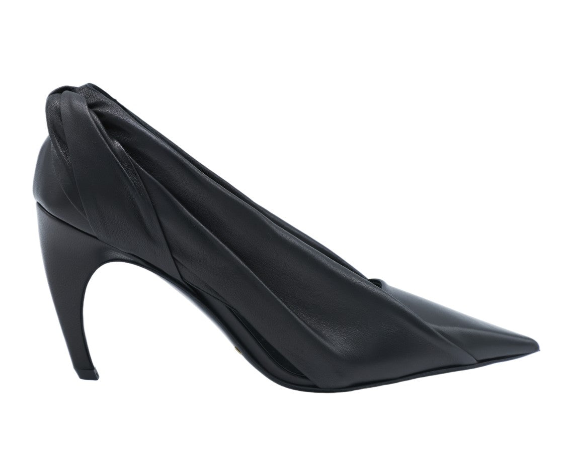 Khaite Draped Pointed-Toe Curved-Heel Pumps