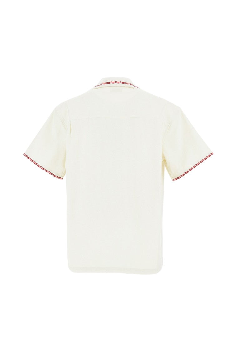 Drôle De Monsieur Loose Fit Cotton Bowling Shirt With Cuban Collar