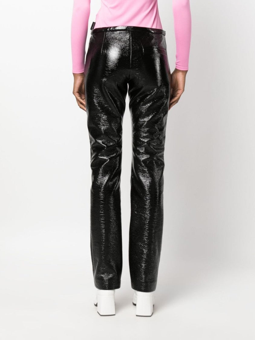 Courrèges Crinkled Patent Vinyl Trousers