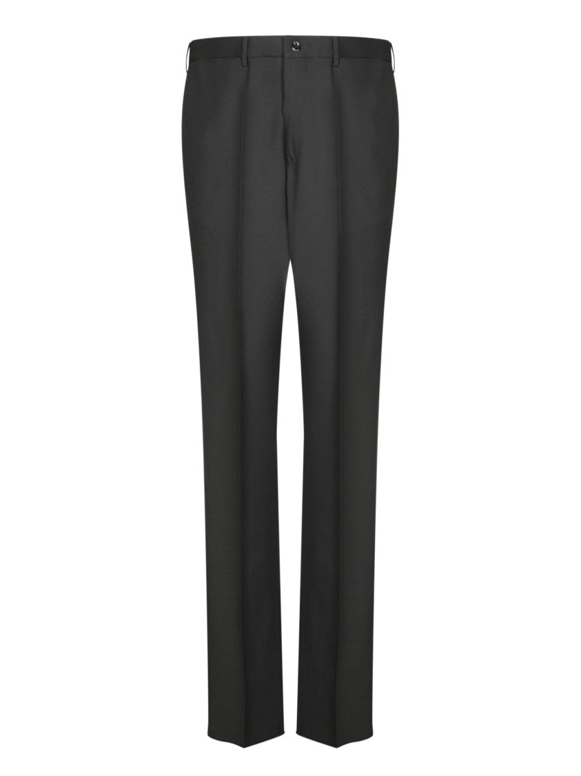 Dell'oglio Tailored Wool Trousers With Classic Waistband