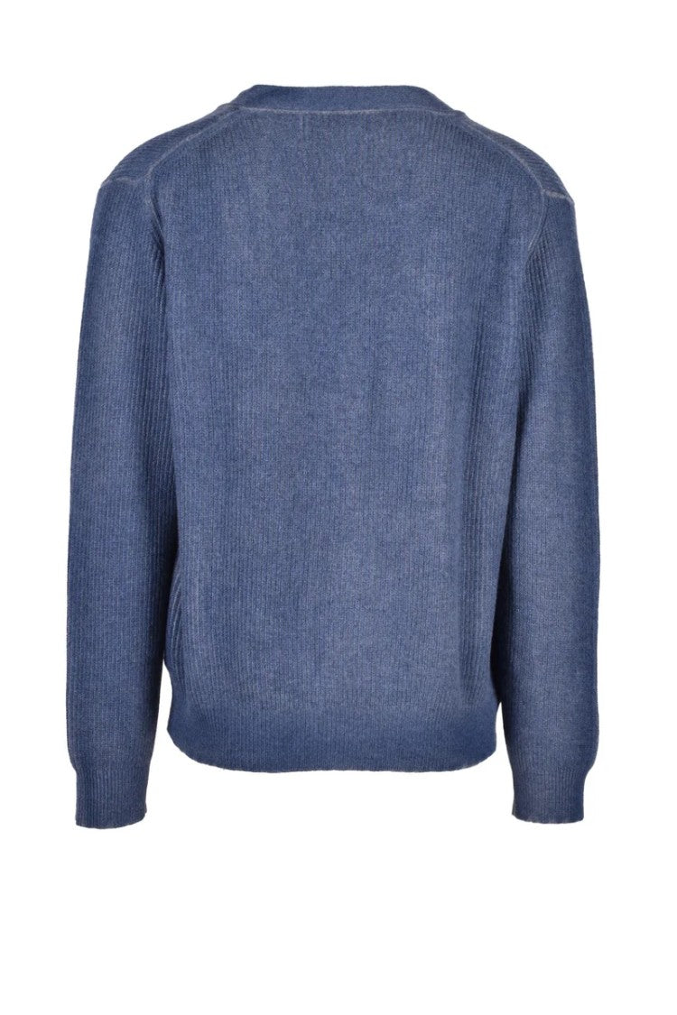 Original Vintage Style Vintage-Inspired Blue Merino Wool
