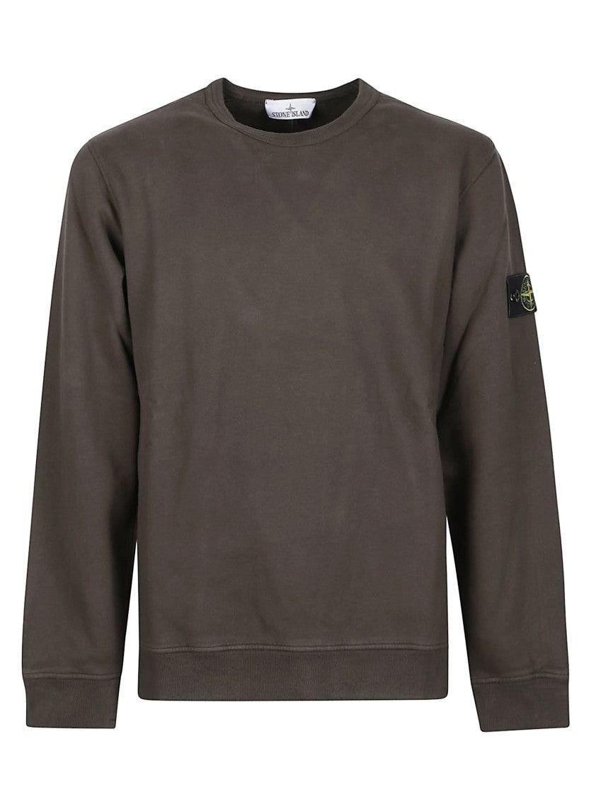 Stone Island Brown Minimalist Cotton Sweatshirt