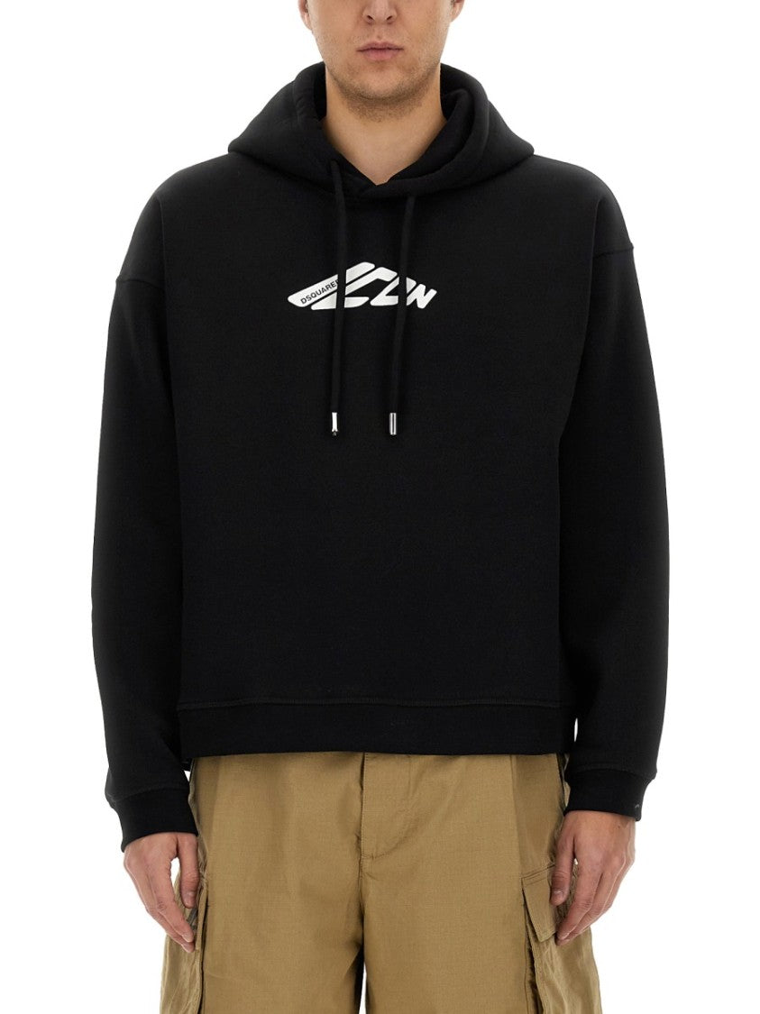 Dsquared2 Cropped Sweatshirt With Bold Logo Print