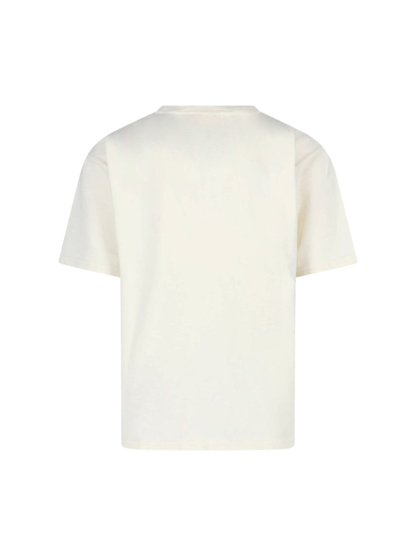 Rhude Minimalist White T-Shirt With Standard Crew Neckline