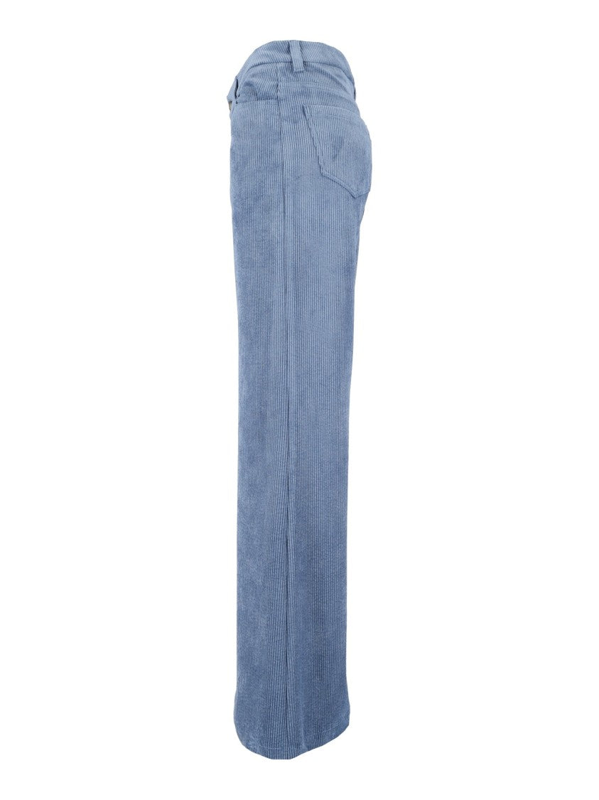 Ermanno Scervino Wide-Leg High-Waisted Textured Wide-Leg Pants