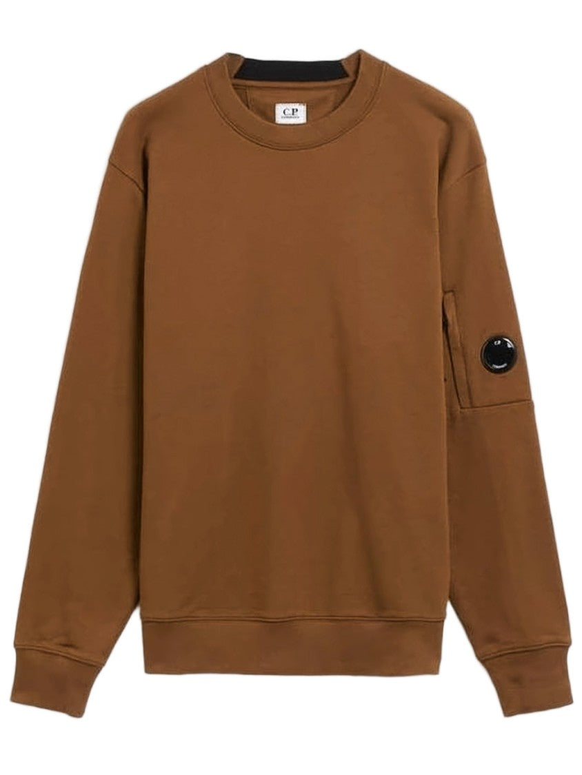 C.P. Company Long Sleeve Cotton Sweatshirt With Distinctive Patch