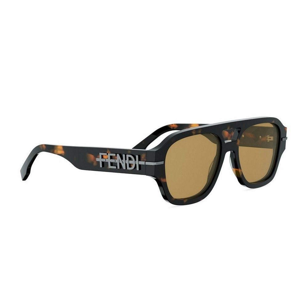 Fendi Graphy Aviator Sunglasses With Tortoiseshell Acetate Frame