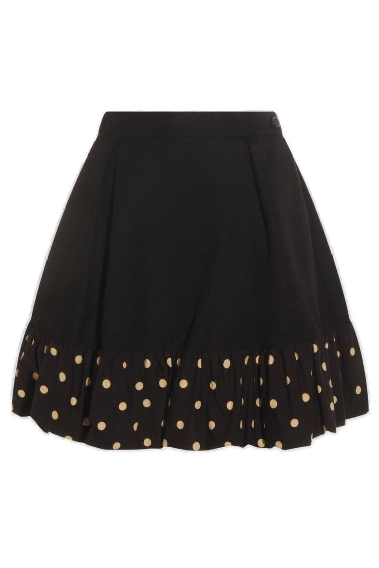 Moschino Polka-Dot Mini Skirt – Black