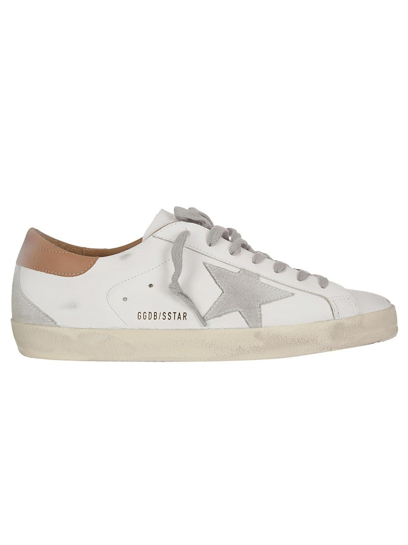 Golden Goose White Sneakers With Grey Suede Star