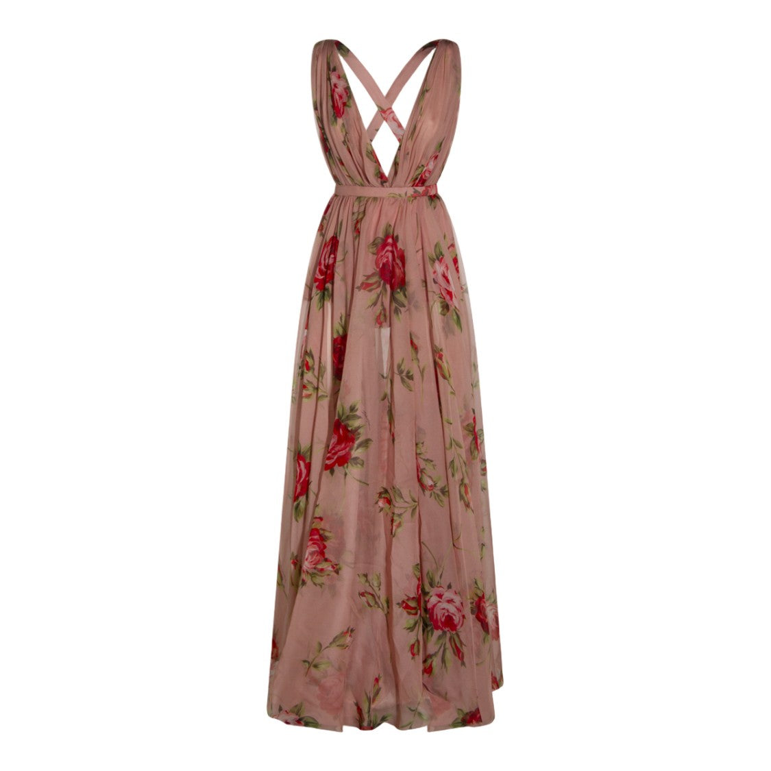Dolce & Gabbana Flowing Maxi Dress With Floral Print