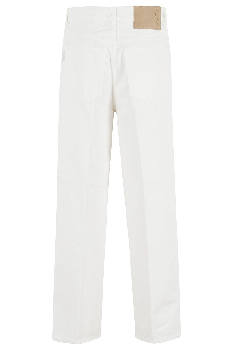 Haikure White Betty Bull 44 Five-Pocket Straight Cotton Jeans