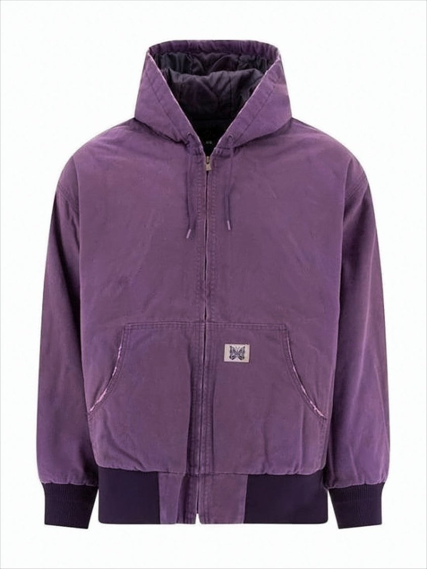 Needles Relaxed Fit Hooded Jacket With Vintage Wash Finish