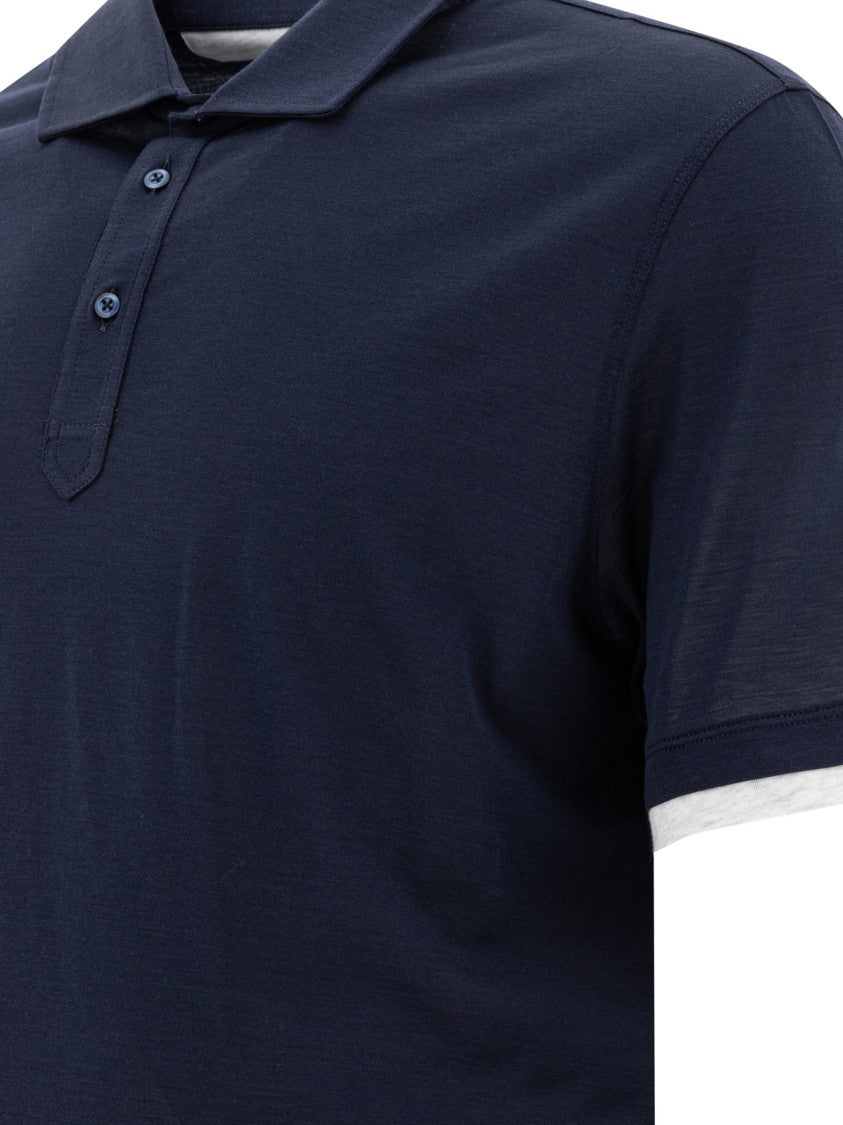Brunello Cucinelli Silk-Cotton Blend Polo Shirt