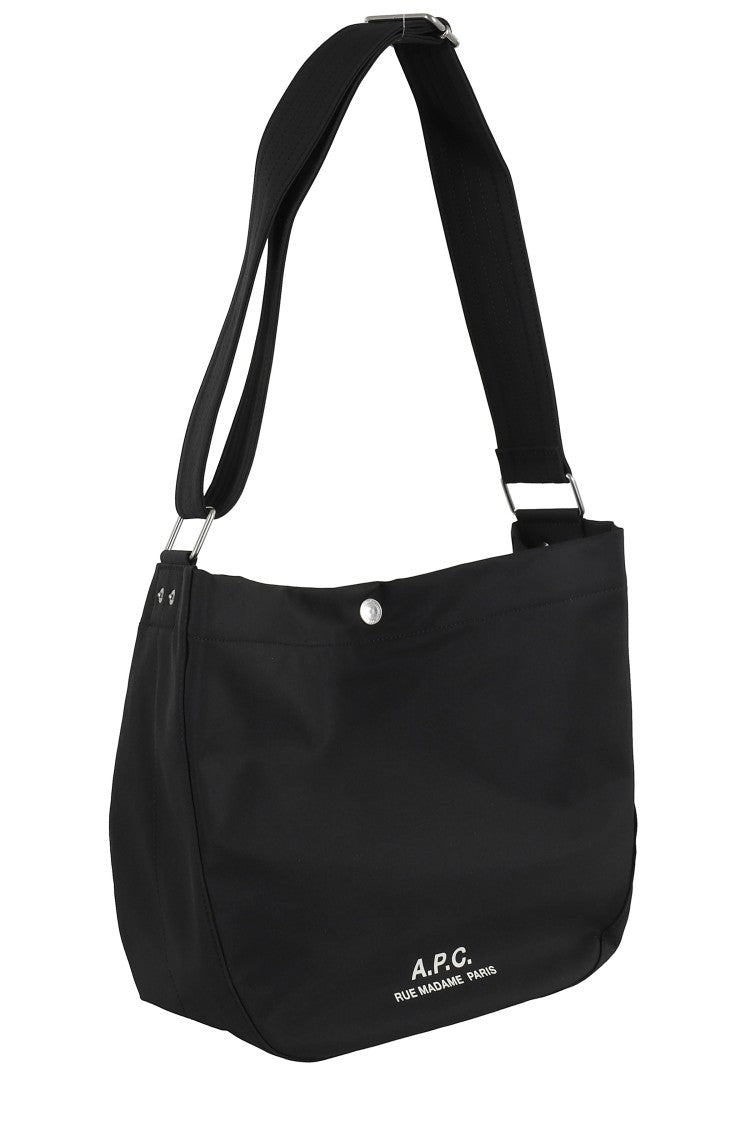A.P.C. Minimalist Black Besace Journal Shoulder Bag