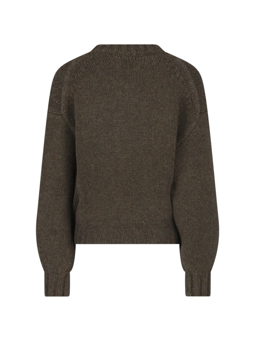 Khaite Green Gemma Ribbed Crewneck Cashmere Sweater