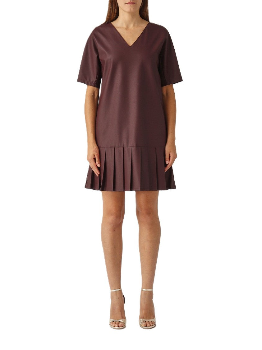 Max Mara Elegant Mini Dress With V-Neckline