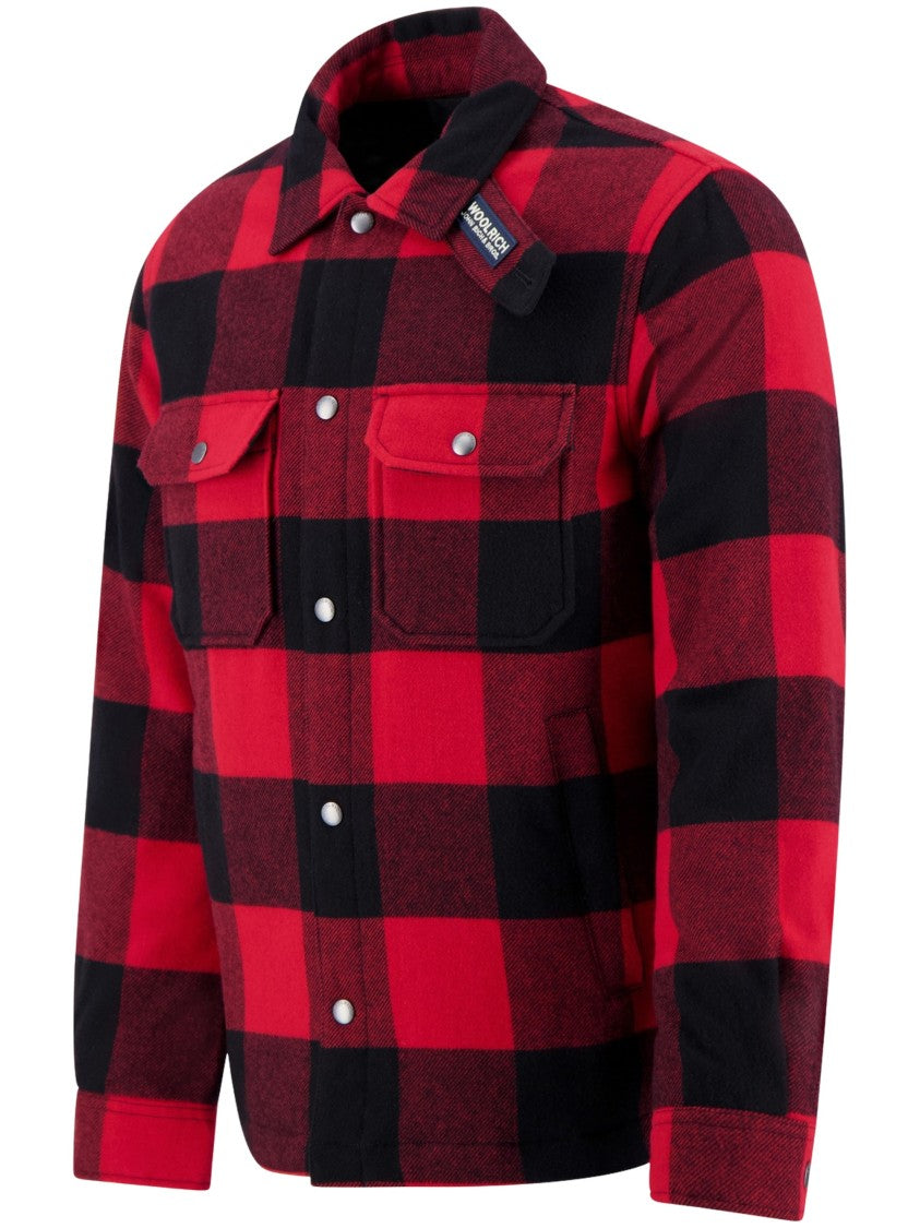 Woolrich Check-Pattern Wool-Blend Shirt-Jacket