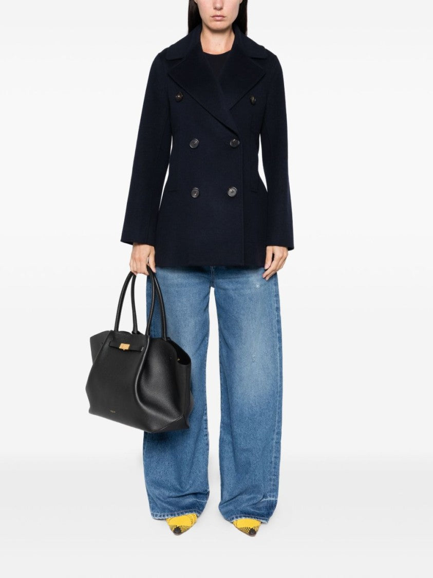 Max Mara Double-Breasted Virgin Wool Coat With Notched Lapels