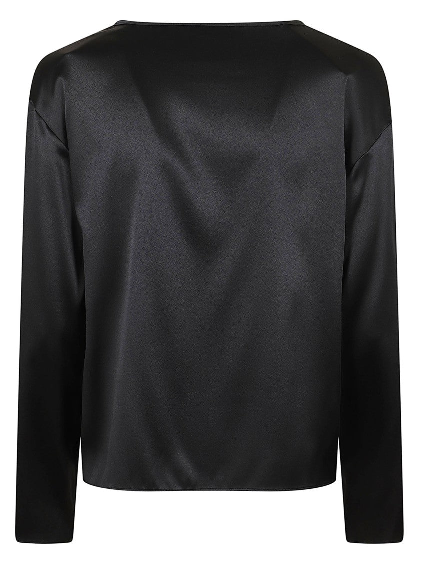 Emporio Armani Satin Round Neck Blouse