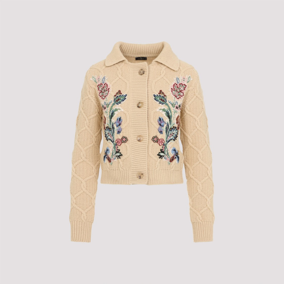 Etro Beige Wool Knitwear Cardigan