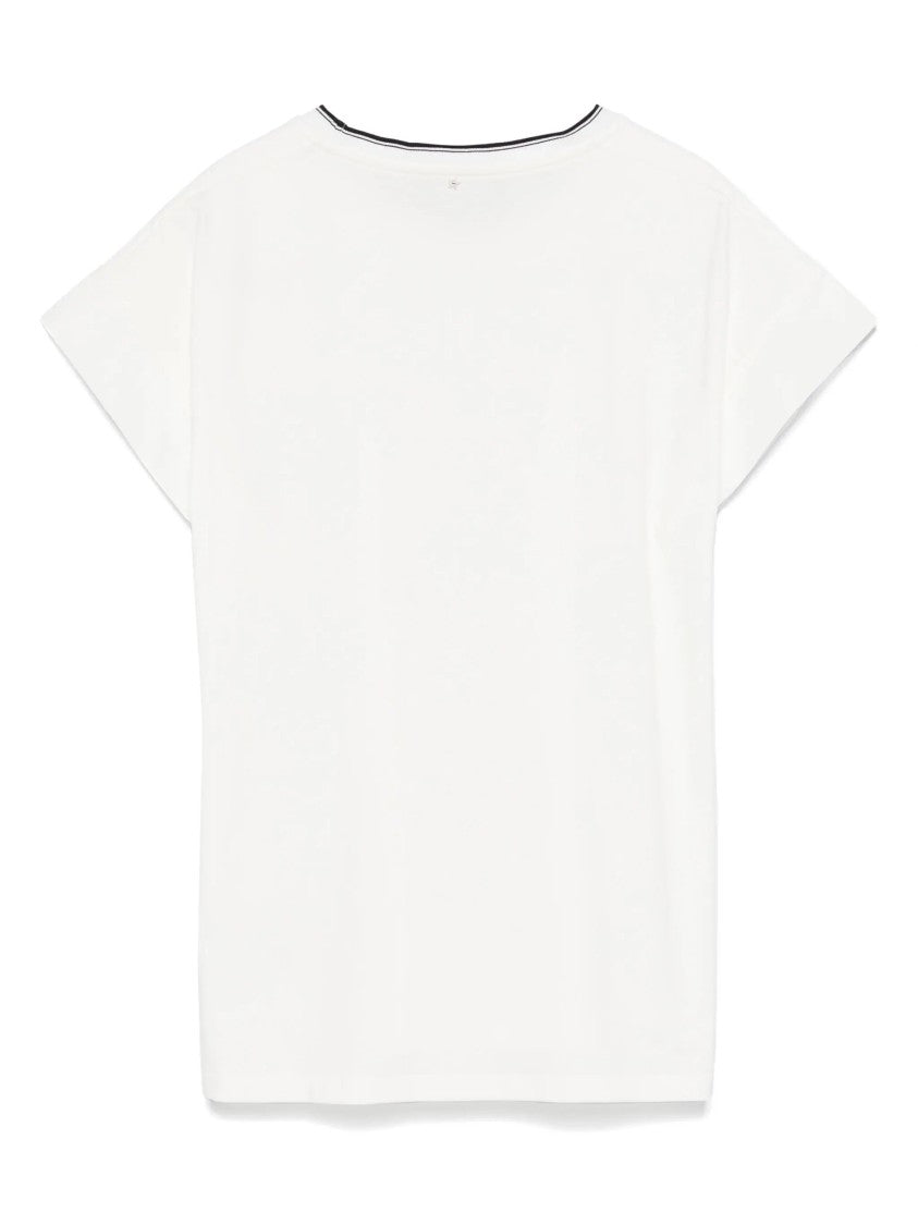Lorena Antoniazzi Short Sleeve T-Shirt With Subtle Star Embellishment