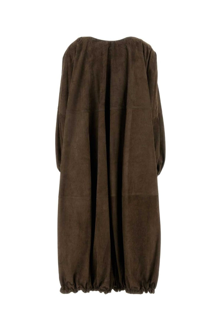 Salvatore Ferragamo Brown Suede Overcoat