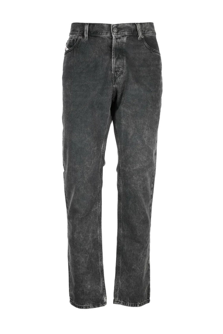 Diesel Black Cotton Men's Straight Leg Jeans