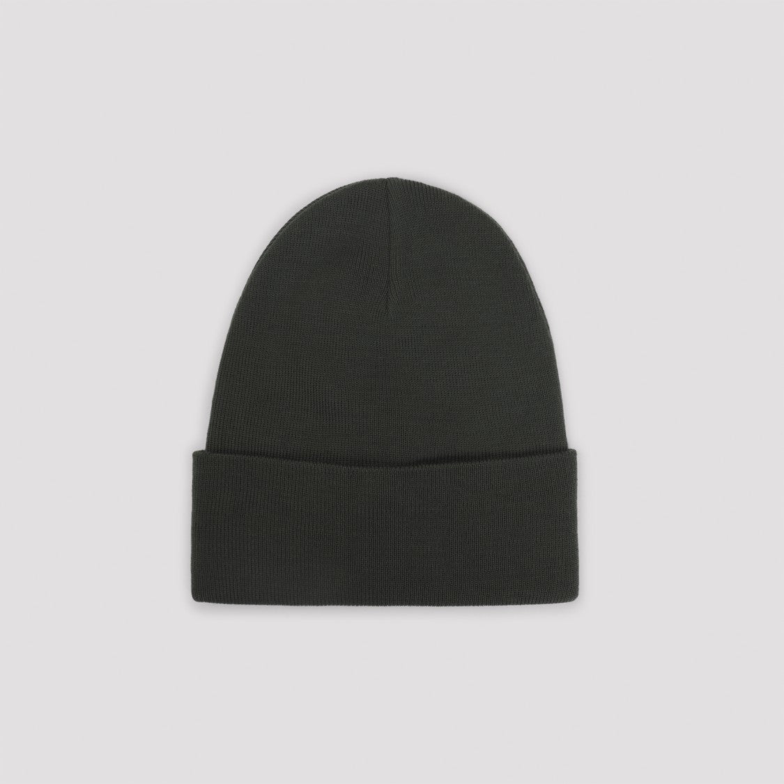 Moncler Grenoble Knitted Black Beanie With Logo Patch And Folded Cuff