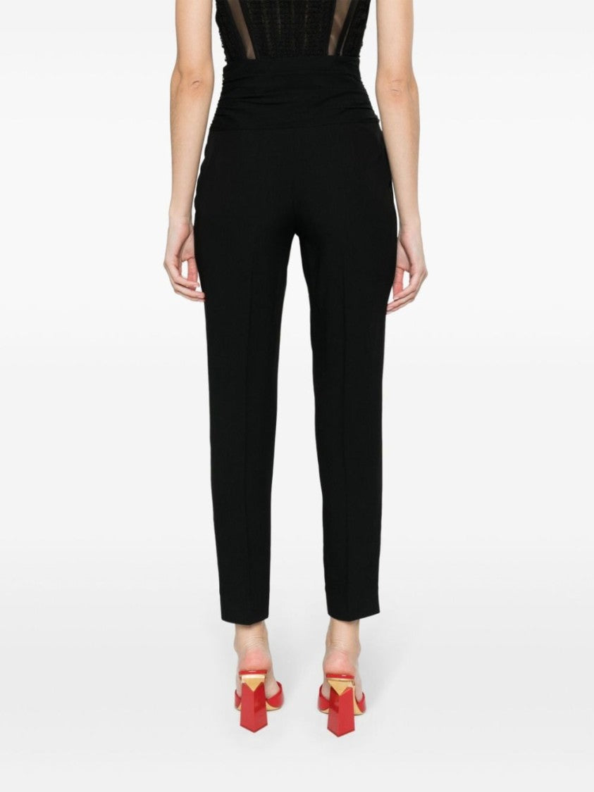 Moschino Tailored Black Crepe Trousers