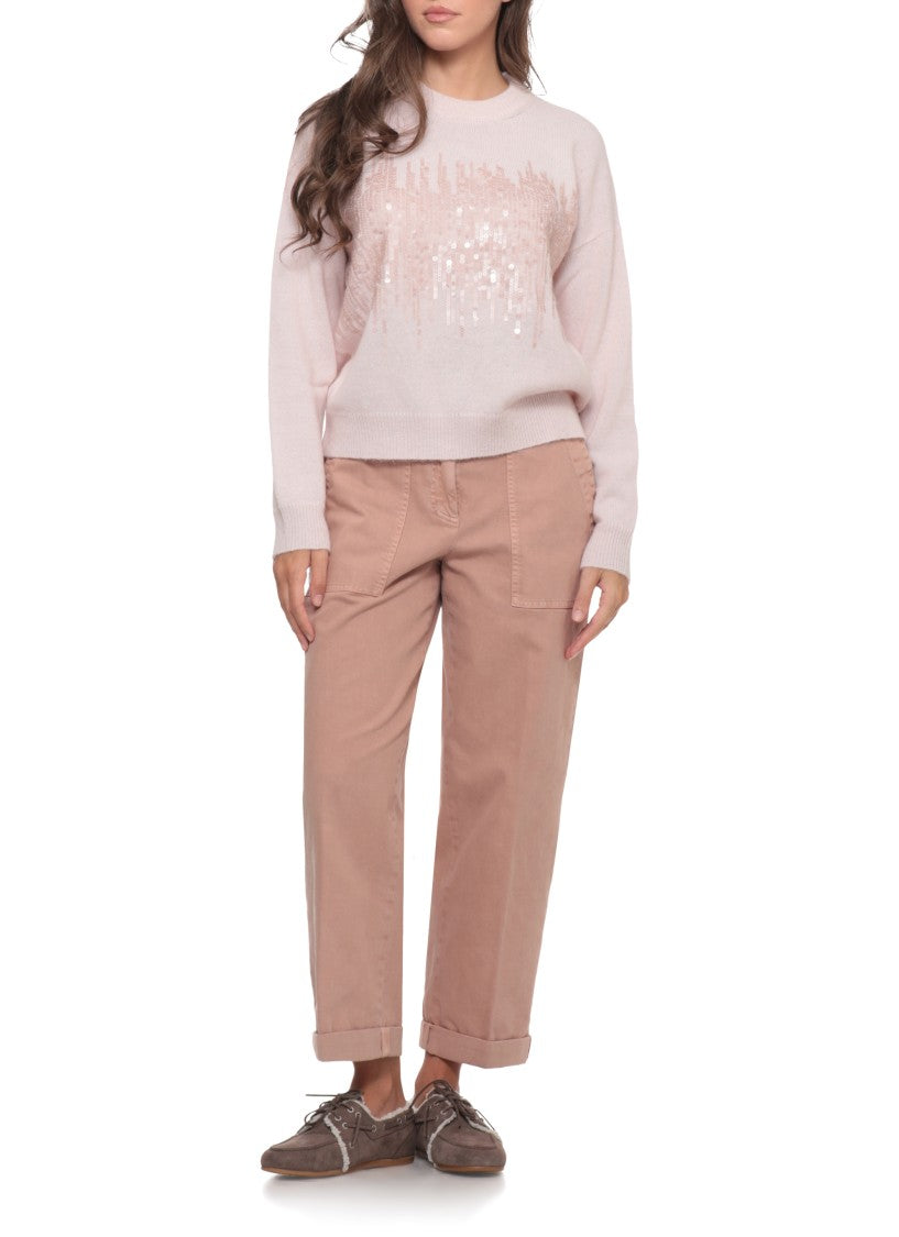 Peserico Tone-On-Tone Sequin Adorned Peserico Sweater