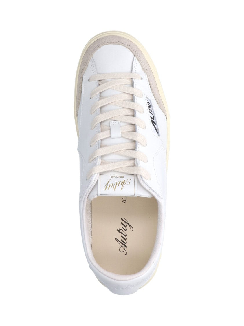 Autry Low-Top White Leather Sneakers With Subtle Suede Accents
