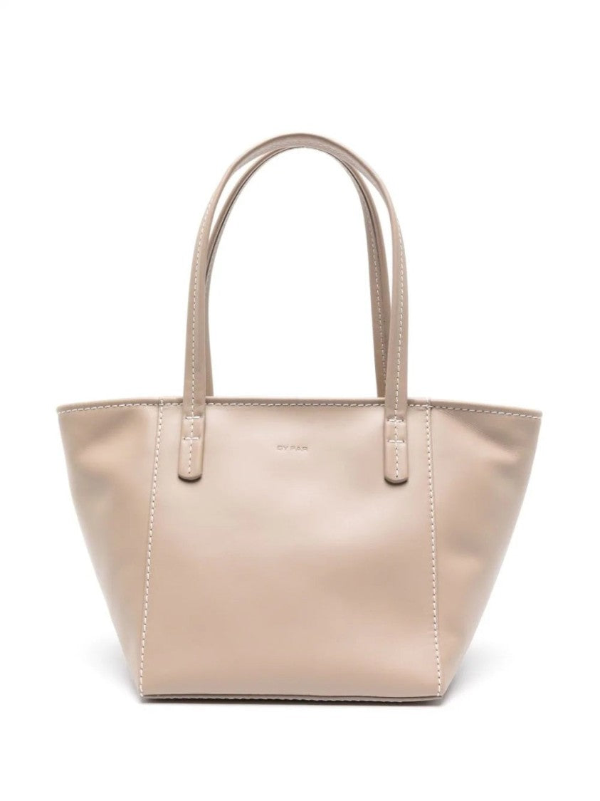 By Far Taupe Leather Handbag