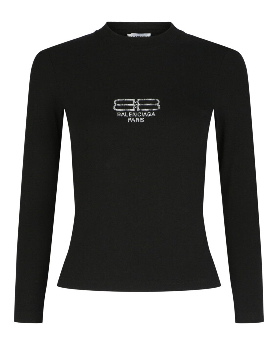 Balenciaga Bb Paris Icon Peel Long-Sleeve T-Shirt