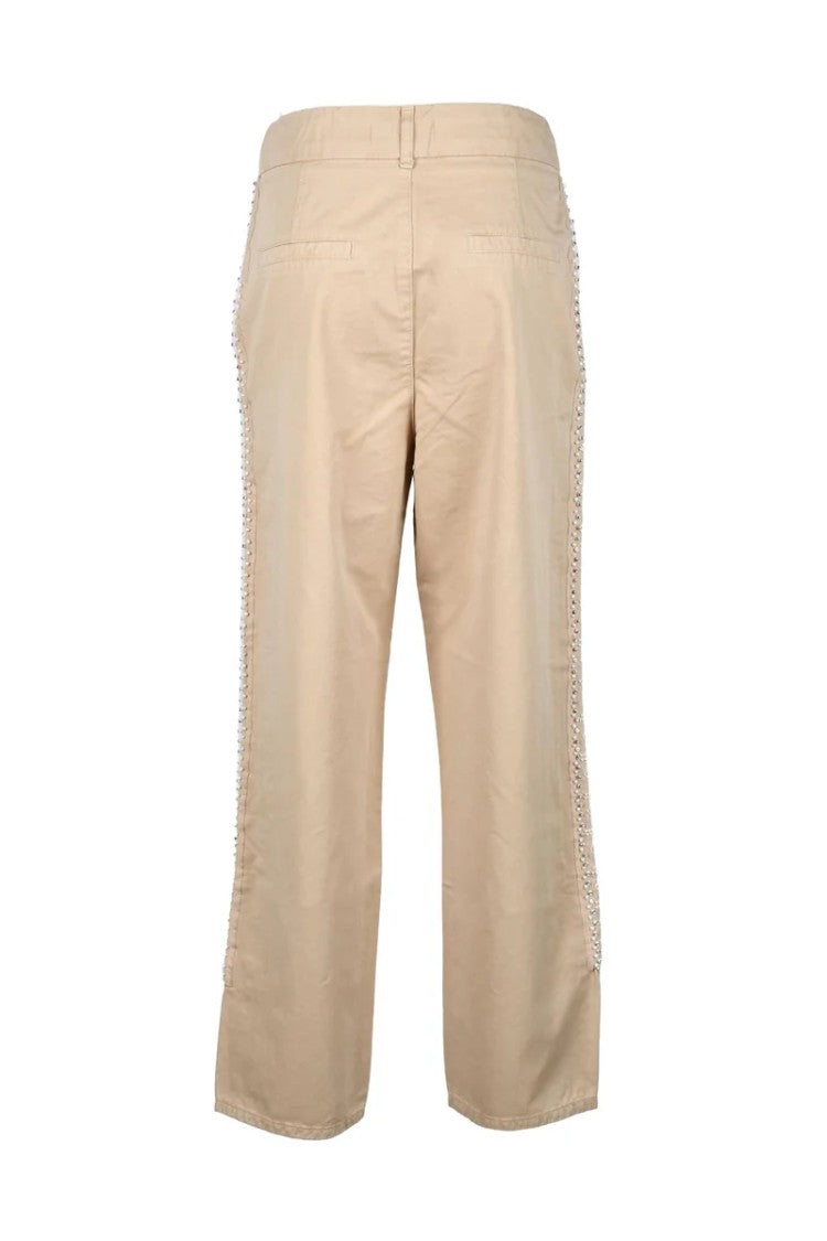 Twin-Set Cotton Trousers - Beige