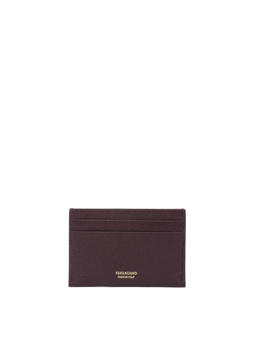 Ferragamo Rectangular Purple Leather Wallet