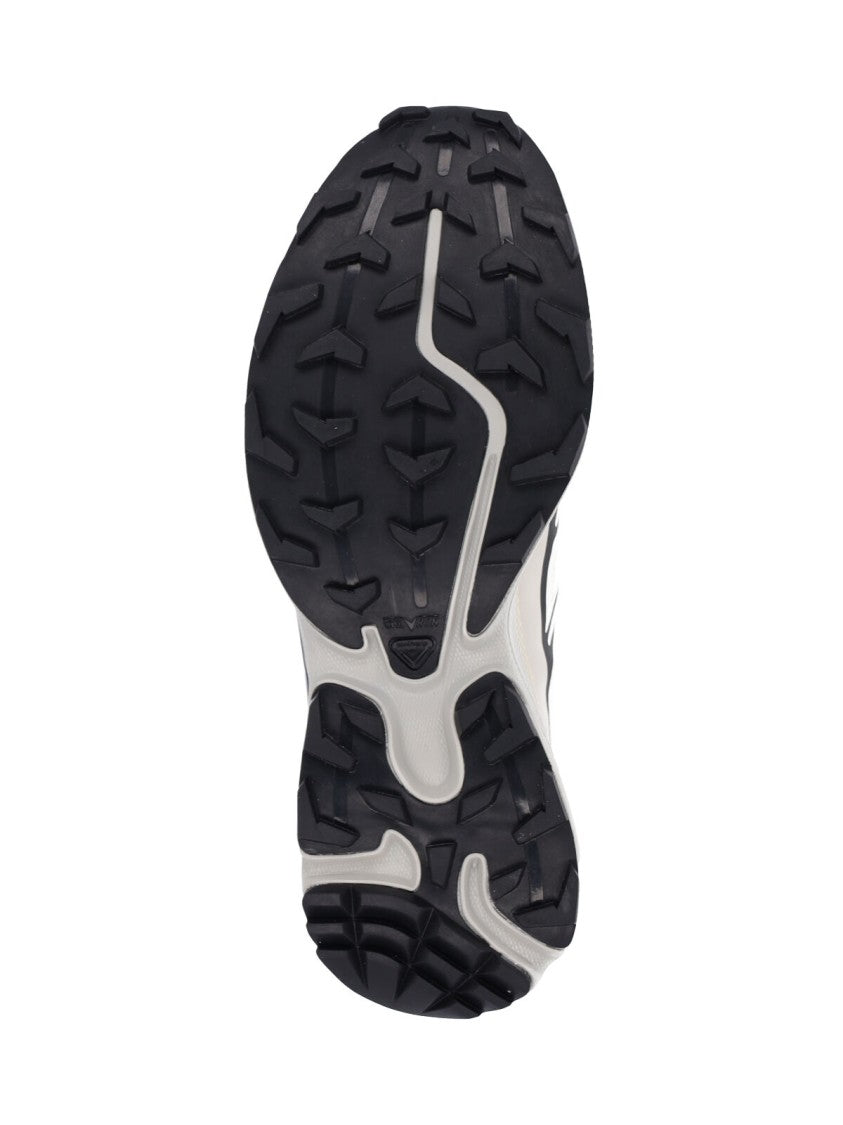 Salomon White Fabric Xt-6 Quicklace Sneakers