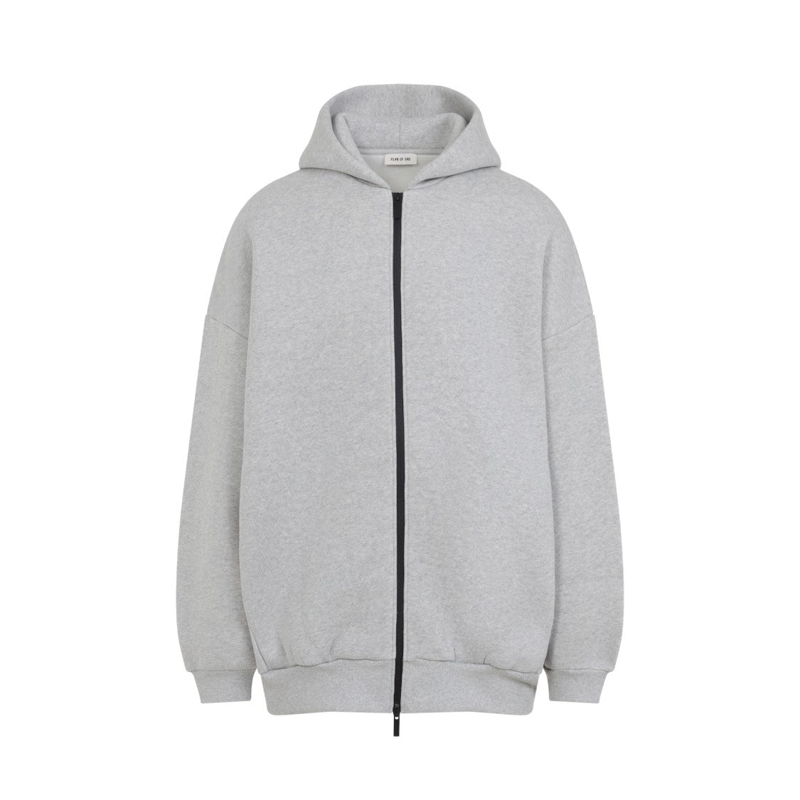 Fear Of God Relaxed Fit Grey Sweatshirt With Zip-Up Front