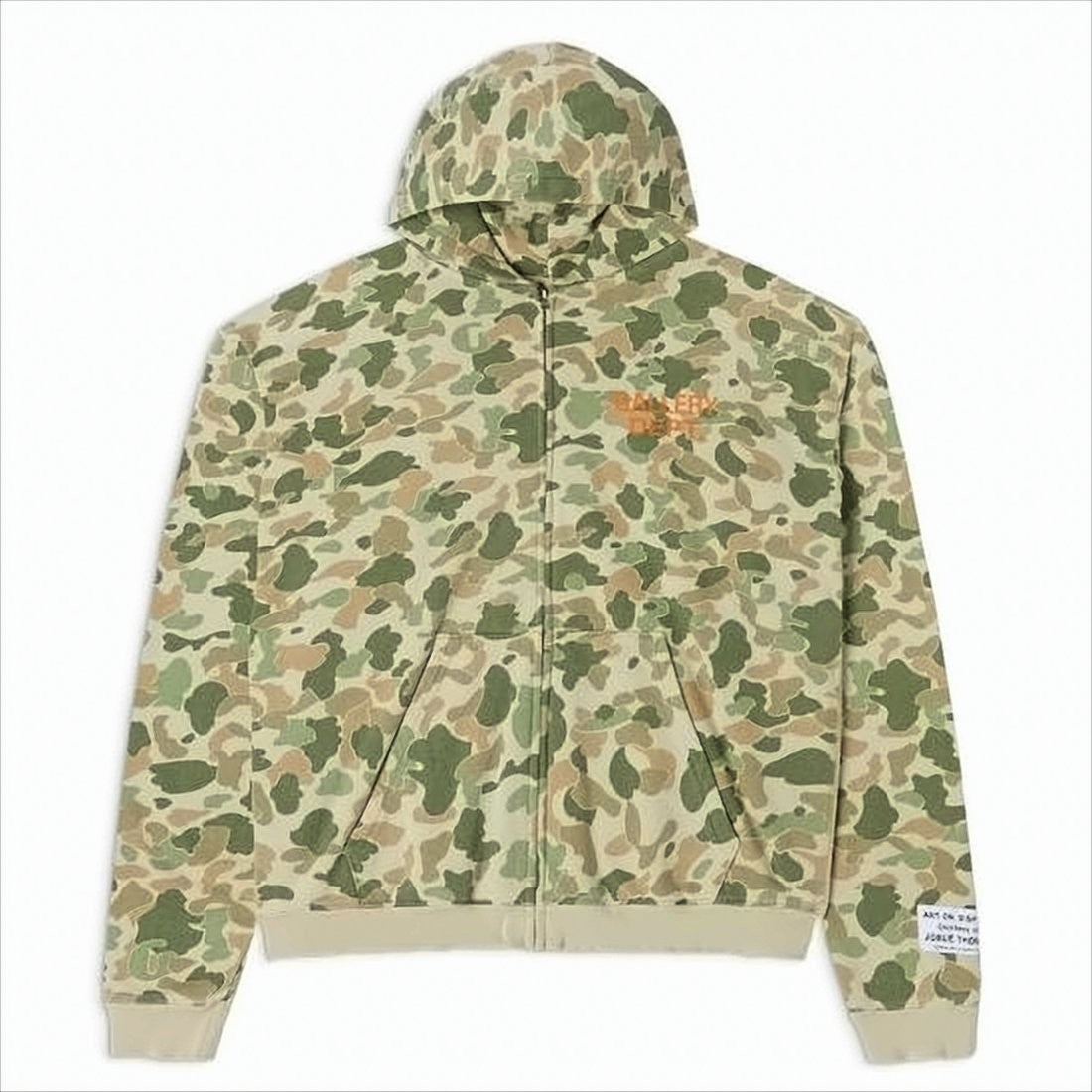 Gallery Dept. Camouflage Zip-Up Hoodie With Drawstrings