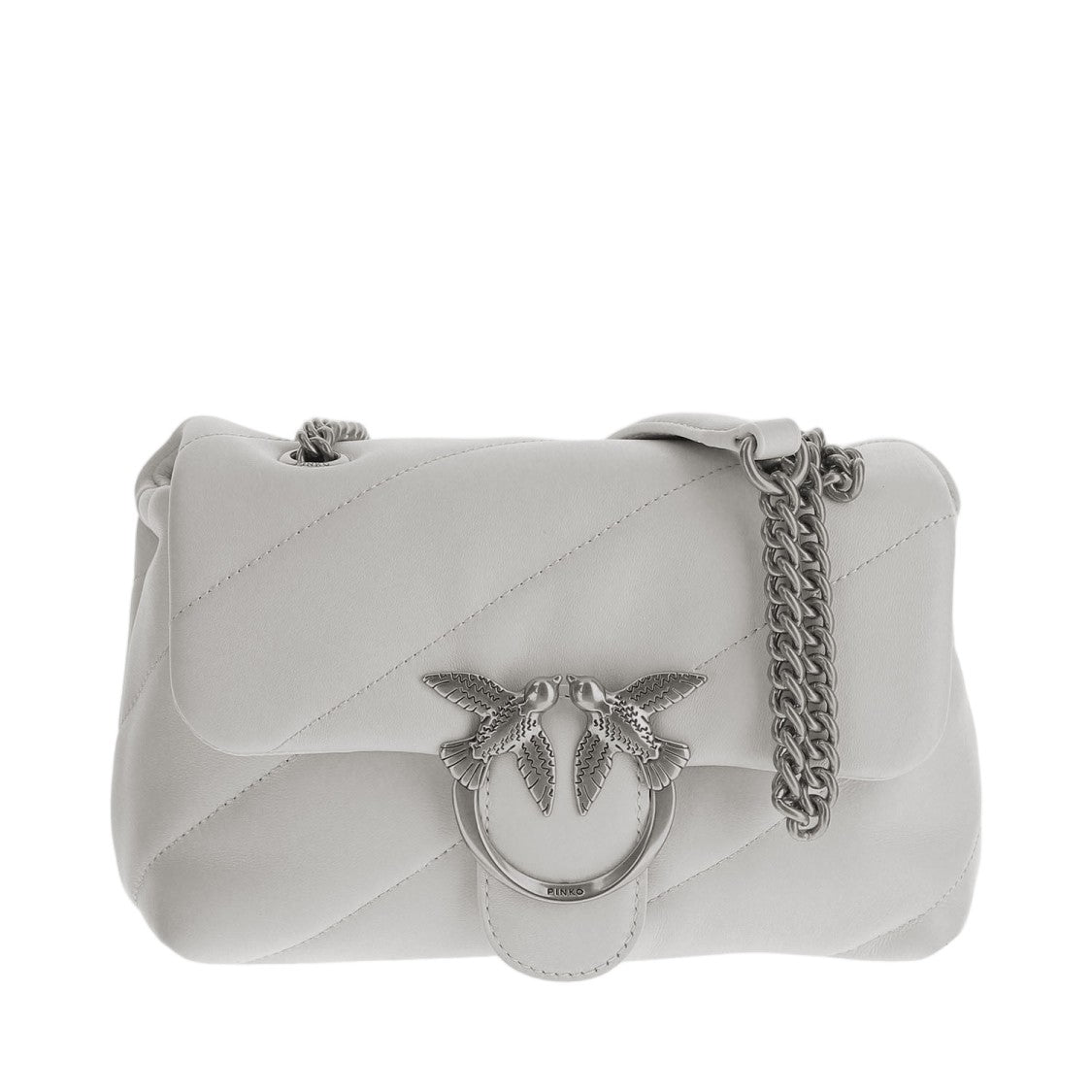 Pinko Mini Puff Shoulder Bag With Love Birds Diamond Cut Detail